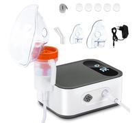 Nebulisateur, Nébuliseur Aerosol Portable pour Adultes et Enfants, Inhalateur Electrique Bébé avec LED Affichage, Fonction Minuterie