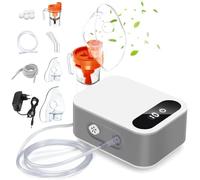 Nebulisateur Portable Pour Enfants et Adultes, Aerosol Portable Avec Affichage Numérique Led, Nébuliseur Pour Rhume Asthme Et Le Traitement Des Maladies Respiratoires (Gris)