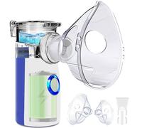 Nebulisateur Portable pour Enfants et Adultes,Nébuliseur Silencieux Inhalateur USB-C Rechargeable,Nebulisateur à Ultrasons Aerosol Avec 2 Masques et Embout Buccal pour Domestique et Voyages (Bleu)
