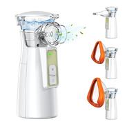 Nebulisateur portatif Pour Enfants et Adultes,taux d'Atomisation est Réglable,2 Embout Buccal et Masque,chargement USB-C,Nebulisateur auto-nettoyage,idéal pour la famille et les Voyages
