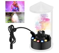 Nébuliseur à ultrasons, mini machine à fumée avec 12 LED Fogger, machine à fumée à ultrasons, mini fabricant de fumée pour fontaine, étang, brouillard décoration de Noël