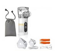 Nébuliseur portable à mailles avec affichage numérique et batterie 800 mAh, double mode de production de brouillard avec voyants lumineux verts/bleus, recharge Type-C pour une utilisation à domicile