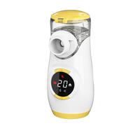 Nébuliseur Portable avec Interface LED Intuitive et Nettoyage Automatique, Nébuliseur Portatif à Mailles pour Jaune