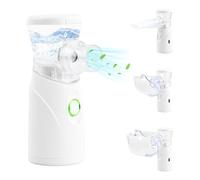 Nébuliseur Portable Silencieux pour Adultes et Enfants, Nebulisateur Inhalateur, Machine de Nébuliser, Nébuliseur Rechargeable avec 2 Masques et Embout, Aérosol Inhalateur pour La Maison Les Voyages