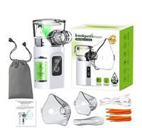 Nébuliseur Ultrasonique Portable pour Enfant,Silencieux IPX6 Étanche,Affichage Numérique,3 Vitesses de Brume,Nettoyage Automatique,Rechargeable 1800mAh(Inclut Masques, Buse et Étui de Rangement)