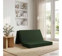 Nebuln Canapé-lit pliant, vert foncé, 120 x 67 x 45 cm, canapé pliable avec matelas et confort de couchage pour salon, chambre à coucher, chambre d'amis, avec housse amovible et sommier à lattes