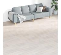 Nebuln Lot de 18 planches de sol autocollantes en PVC blanc - 5,26 m² - Pour intérieur, salon, chambre à coucher, cuisine, couloir, bureau - Pose et rénovation faciles avec surface robuste