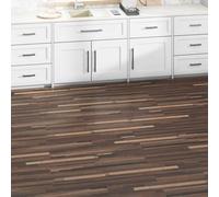 Nebuln Lot de 36 planches de sol autocollantes en PVC marron rayé 5,02 m² pour rénovation de salon, chambre à coucher, cuisine, couloir, bureau avec pose facile et surface résistante