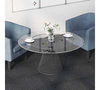 Nebuln Lot de 4 dalles en moquette gris moyen avec rayures - 50 x 50 cm - En polypropylène bitumen - Pour salon, chambre à coucher, bureau - Pose facile et rénovation flexible
