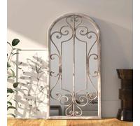Nebuln Miroir couleur sable 70 x 30 cm en fer avec cadre robuste pour intérieur, salon, chambre à coucher, couloir, couloir, miroir mural décoratif, miroir décoratif polyvalent pour miroir de salle de