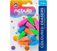 Nebulo Gommes crayons de couleur 12 pièces par blister
