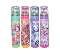 Nebulous Stars 11436 - Set de Dessin et de Peinture, 18 Crayons de Couleur aux Couleurs éclatantes, y Compris Taille-Crayon avec récipient collecteur et Un Crayon, dans Un Tube Pratique, Assortis