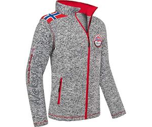 Nebulus Norky Veste polaire chaude pour homme avec longue fermeture éclair intégrale, Gris clair Melie, XXL