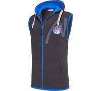 Nebulus Norvi Gilet léger à capuche sans manches pour homme, Noir/cobalt, L