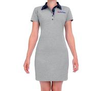 Nebulus Robe polo Adela pour femme, Gris/bleu marine, xl
