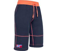 Nebulus Short Flippy, bermuda, short de sport pour homme, Bleu marine/orange., XL