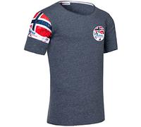 Nebulus T-shirt Boa pour homme, Bleu marine chiné, XL