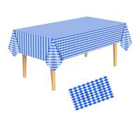 NEBURORA 1 Nappe jetable pour l'Oktoberfest, Drapeau Bavarois, Carreaux de Diamant Bleus et Blancs, Couverture de Table jetable pour Fournitures de décoration de fête de l'Oktoberfest Allemand