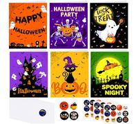 NEBURORA Lot de 30 cartes de vœux d'Halloween avec enveloppes et autocollants pour cadeaux d'Halloween