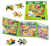NEBURORA Puzzle magnétique 97 pièces pour Enfants de 2 à 5 Ans, Jeux de Voyage, Jouets de Voyage pour Tout-Petits en Avion, Jeux de Puzzle, activités en Avion, Cadeaux d'anniversaire pour Enfants