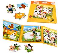 NEBURORA Puzzles magnétiques pour Tout-Petits, Jouets éducatifs de Voyage, activités en Voiture et Avion, 48 pièces Puzzles magnétiques d'apprentissage, Cadeaux d'anniversaire pour Enfants
