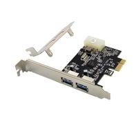 NEC720200 Carte Riser PCI-E X1 Carte D'Extension USB 3.0 à Double Port Carte de Conversion MaîTre USB Externe à DéBit 5G