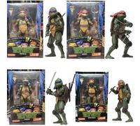 Neca 4 pièces Teenage Mutant Ninja Turtles figurine Tmnt édition films mobiles modèle tortue Ninja Anime recueillir jouet poupée cadeaux A