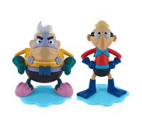 NECA Bob l'éponge | Lot de 2 figurines de collection sous licence officielle à l'échelle 12,7 cm, exclusivité Amazon : Barnacle Boy et Mermaid Ma