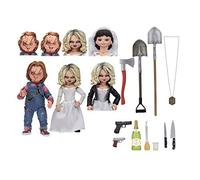 NECA - Chucky, la poupée diabolique Pack 2 Figurines Ultimate Chucky & Tiffany, Multicolore (NECA42114) 10 cm