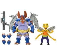 NECA Pack de 2 figurines Les Tortues Ninja 1987 - Wingnut & Screwloose - 18 cm