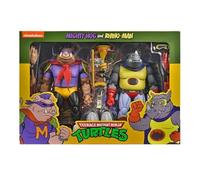NECA Teenage Mutant Ninja Turtles (1987 Cartoon) - 7" Scale Action Figures - Rhino-Man & Mighty Hog 2-Pack