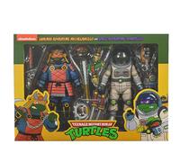 NECA – Pack de 2 figurines – Les Tortues Ninja (Cartoon) Space Adventure & Samurai Turtles – 18 cm
