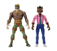 NECA - Figurine TMNT Tortues Ninja Cartoon - 2-Pack Rat King & Vernon 18cm - 0634482541623