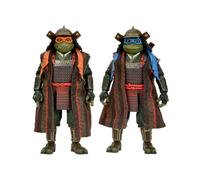 NECA Figurines de collection Tortues Ninja 3 1:7 Pack 2 Leonardo & Michelangelo 18 cm