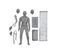 NECA Figurine d'action Universal Monsters Ultime Momie Hauteur 7 pouces Noire/Blanche