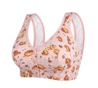 Necalisi sous Vetements feminins Ouverture Devant Rose Soutien Gorge Dos Nu Brassiere Femme sans Armature Rembourré Decollete Plongeant Top Grande Soutiens Gorge Classiques 105B