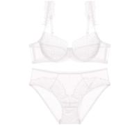 Necalisi Soutien Gorge Blanc Lingerie Femme Ensemble Dentelle Sexy Vêtements Nuisette Soutien-Gorge et Culotte Ensembles Soutiens Gorge Femme 95D
