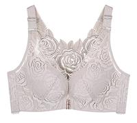 Necalisi Soutien Gorge Push up Gris1 Femmes Dentelle Soutien-Gorge Confortable Mimizer Taille Tailles sans Armature Rembourré Soutien-Gorge 115E