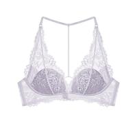 Necalisi Soutien Gorge sans Armature Grande Taille Ouverture Devant Dos Nu Soutien Gorge Minimiseur Bra à Balconnet en Dentelle Extensible (Violet foncé XL)