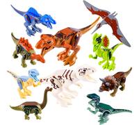 Necdeol Dinosaure Jouet Enfant, 11 Pcs Grandes Réaliste Figurine Dinosaure avec T-Rex, DIY Dinosaure Puzzle Jouet, Dinosaure Cadeaux pour Garçons Filles 3 4 5 6 7 Ans