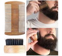 Nécessaire À Barbe : Peigne À 2 Côtés Et Brosse En Poils De Sanglier