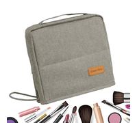 Nécessaire de maquillage de voyage debout | sac léger avec large ouverture pour rangement - organisateur de maquillage imperméable avec fermeture éclair - pour femmes filles brosses de toilette école
