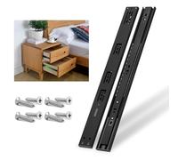 NECILO Glissières de Tiroir à Fermeture Amortie, Montage Latéral, Capacité de Charge jusqu'à 35KG, Roulements à Billes, Extension Totale en 3 Parties, 600mm, 1 Paire