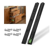 NECILO Glissières de tiroir à Ouverture par Pression, Montage Latéral, Capacité de Charge jusqu'à 40KG, Roulements à Billes, Extension Totale en 3 Parties, 550mm, 1 Paire