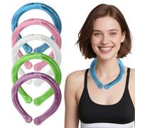 Neck Cooler Wrap - Anneau de refroidissement pour la nuque - Pour lutter contre la chaleur en été - Pour travailleurs en plein air, sport, congélation à moins de 18 °C - Rose