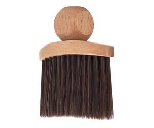 Neck Duster Brush | Soft-Bristle Hairdressing Cleaning Supplies | Neck Dusting Brush with Wooden Handle | for Barbershops Beauty Salons Residential Homes Apartment Hairdressers Men Husband