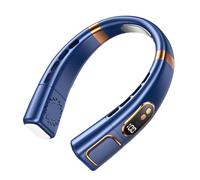 Neck Fan, USB Rechargeable Wearable Cooler, 7,8 x 2,13 x 7,24 pouces, Personal Fan with 5 Speed Settings, Ideal for Beach, Construction, Outdoor Walking, Hiking, Car, Festival, Blue/Black