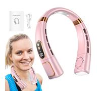 Neck Fan - Ventilateur sans leafless 5 vitesses, pliable Neck Fan, Wearable Personal Fan,Hands USB Powered Travel Fan, 4000mAh Battery Operated Personal Fan for Women, Men