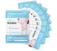Neck Firming Masks Lot de 10 masques de collagène anti-rides pour réduire les rides Masque hydratant raffermissant et lissant pour un cou jeune