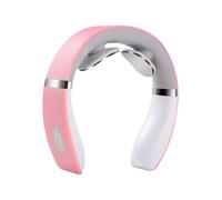 Neck Massager, Back Neck Heat Relief Device, Deep Tissue Rechargeable Vibrating Massager, 10 Adjustable Modes, Silicone Comfort Wrap, Ideal for Muscle Recovery Relaxation Daily Use